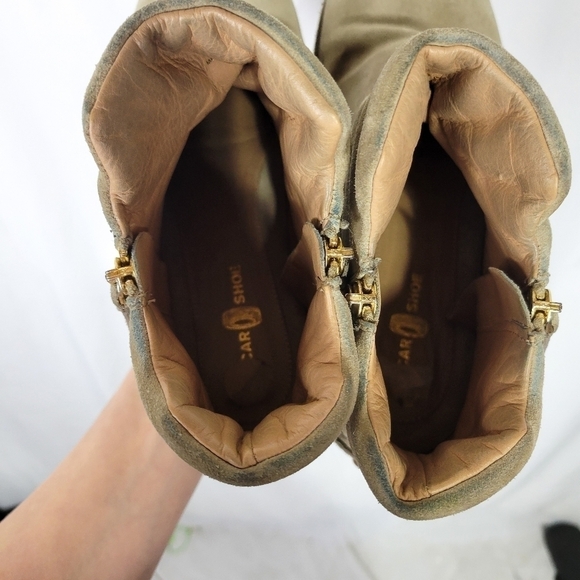 The Original Car Shoe Tan Suede Leather Ankle Boots - Picture 9 of 9